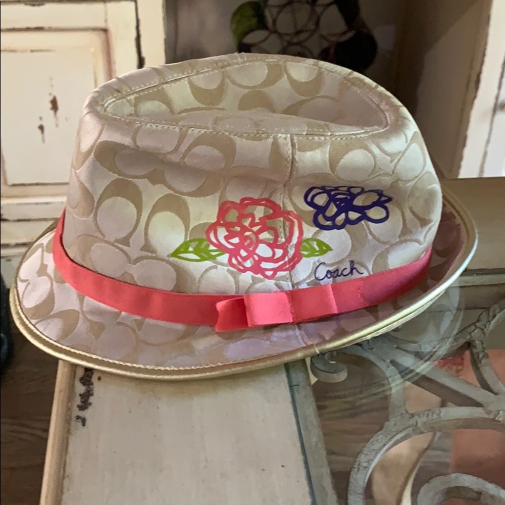 Coach Polyester Signature Monogram Hat